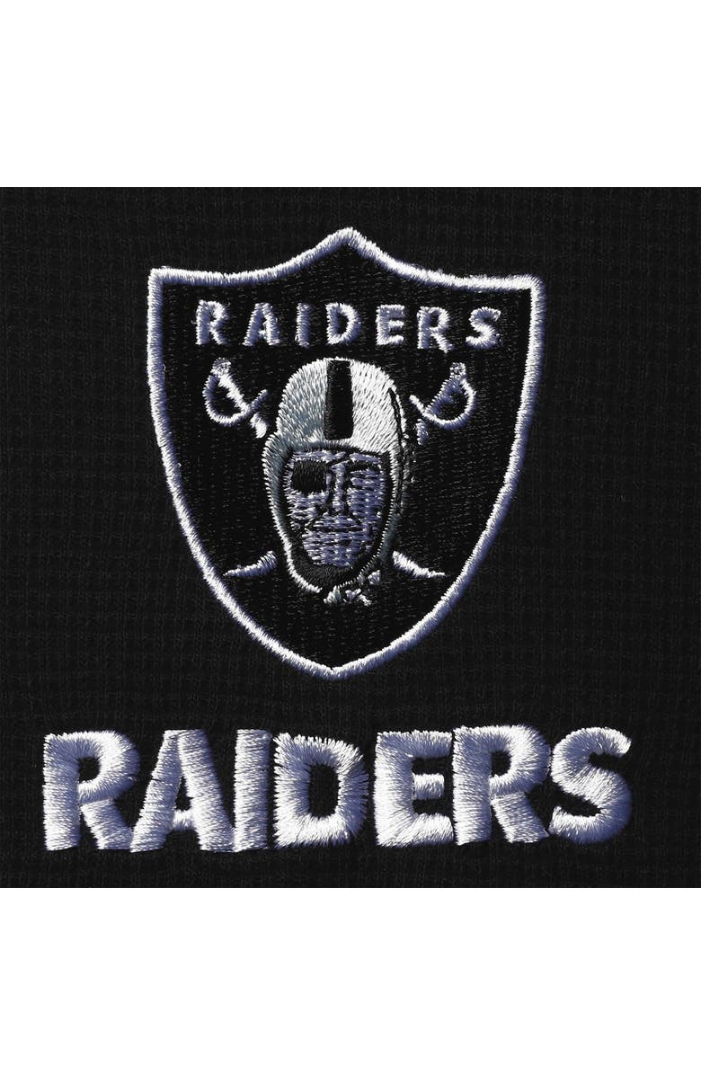 DUNBROOKE Men's Dunbrooke Black Las Vegas Raiders Logo Maverick Thermal Henley Long Sleeve T-Shirt, Alternate, color, Black