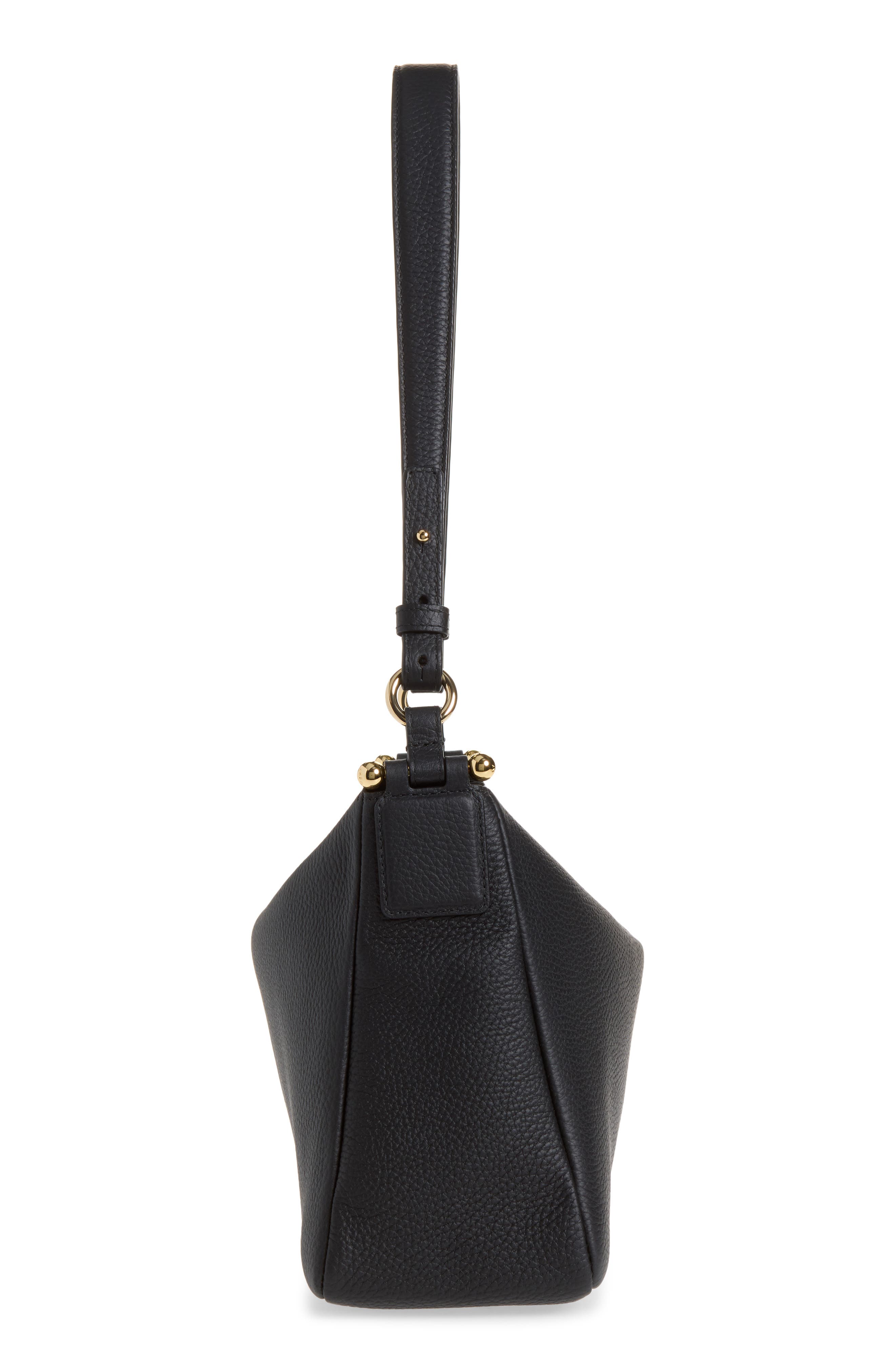 Sway Leather Shoulder Bag, Alternate, color, BLACK