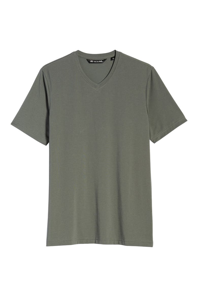 Potholder V-Neck T-Shirt, Alternate, color, AGAVE GREE