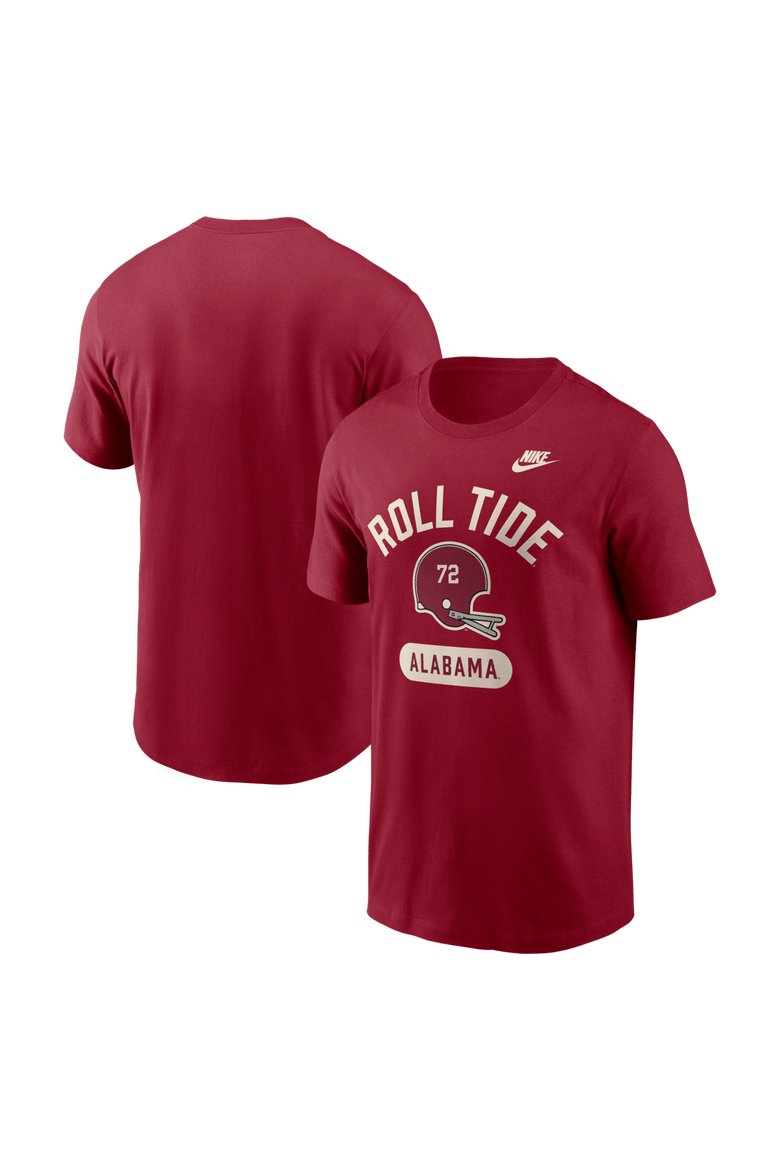Men's Nike Crimson Alabama Crimson Tide Legacy Arch Helmet T-Shirt, Main, color, Crimson