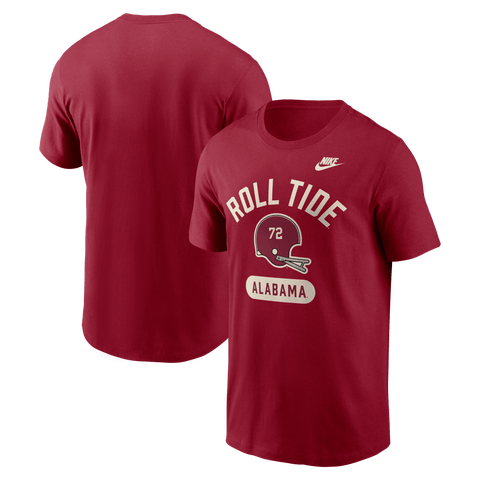 Men's Nike Crimson Alabama Crimson Tide Legacy Arch Helmet T-Shirt
