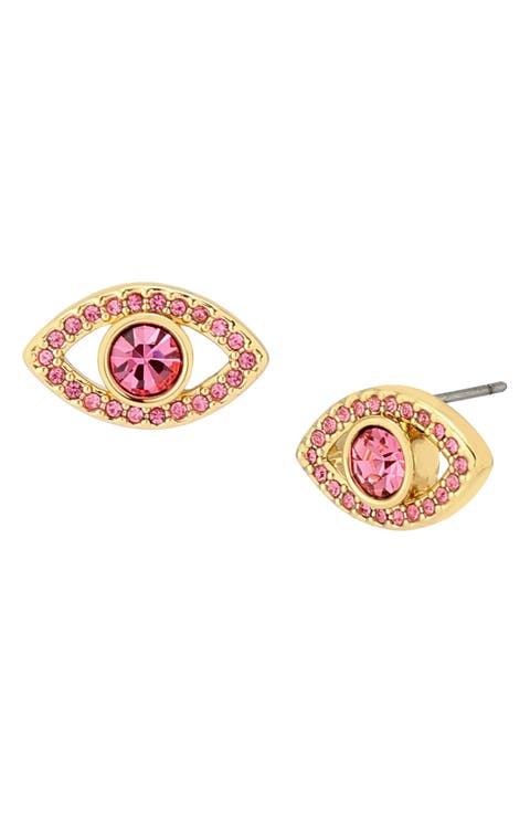 Pavé Evil Eye Stud Earrings