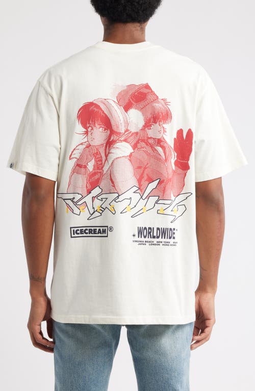 Icecream Eyescream Cotton Graphic T-shirt In White