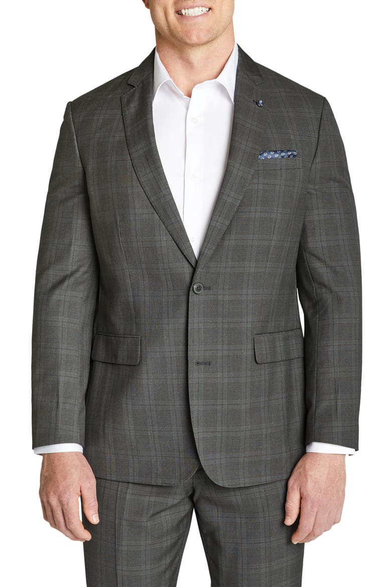 Milan 2B Plaid Suit Jacket, Main, color, CHARCOAL