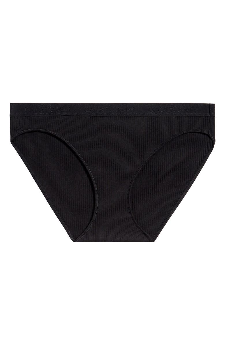 On Gossamer Cabana Rib Bikini, Alternate, color, Black