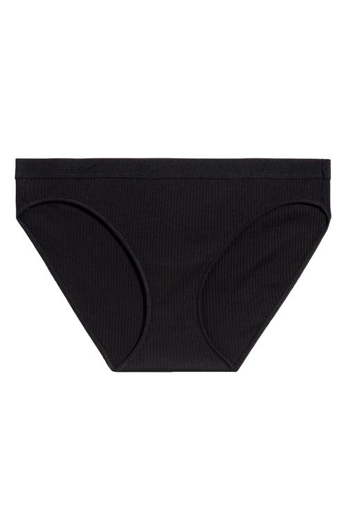 On Gossamer Cabana Cotton Rib Bikini In Black