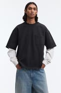 H&M Oversized layered cotton shirt