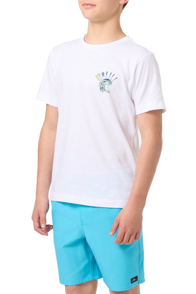 Kids' Spike Graphic T-Shirt, Alternate, color, WHITE