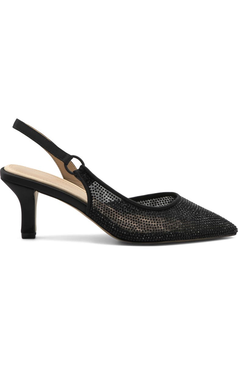 Adrienne Vittadini Piperrs Crystal Kitten Heel Slingback Pump, Alternate, color, Black Sparkle