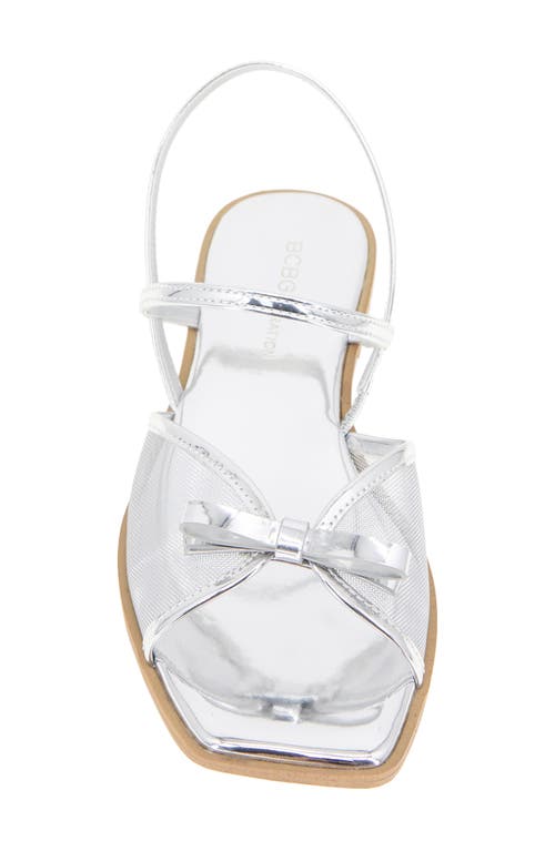 Bcbg Lacey Slingback Sandal In Silver