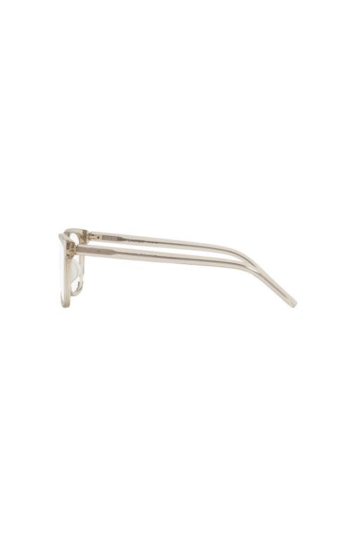 Saint Laurent 55mm Rectangle Optical Glasses In Neutral