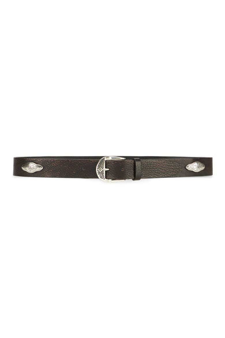 Studded Leather Belt, Alternate, color, Leather
