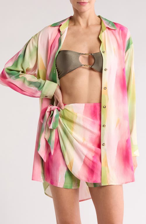 Boamar Marcia Button-up Cover-up In Fuzzy