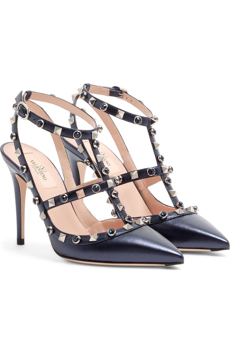 Valentino Garavani Rockstud Pump, Main, color, Navy