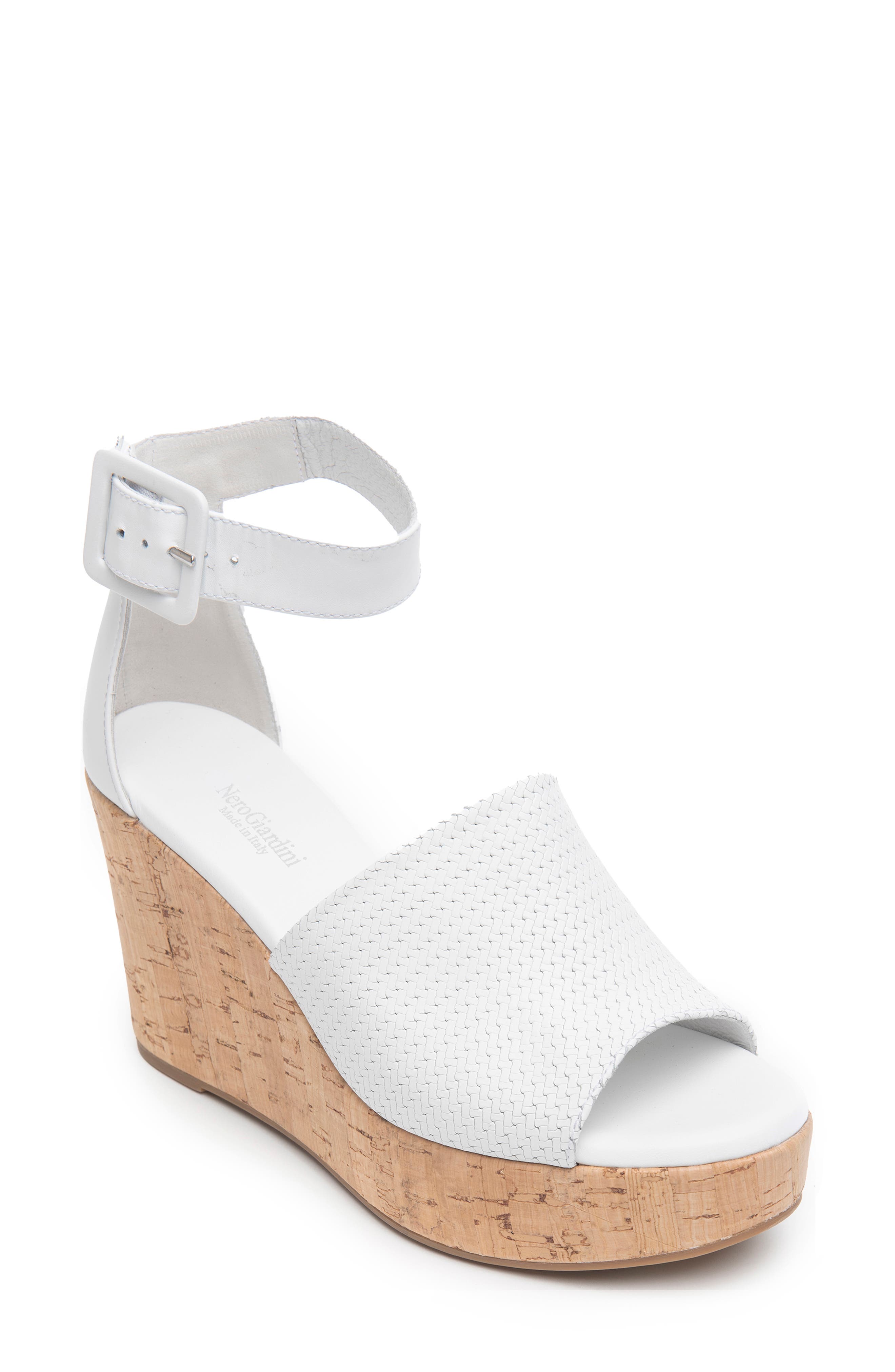 NeroGiardini Cork Wedge Sandal, Main, color, 