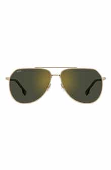 BOSS 61mm Aviator Sunglasses