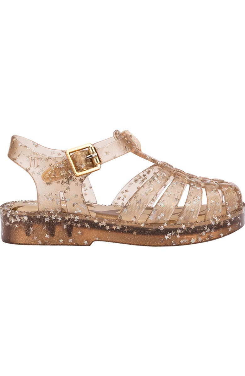 Mini Melissa Kids' Possession Metallic Jelly Sandal, Alternate, color, Beige Glitter