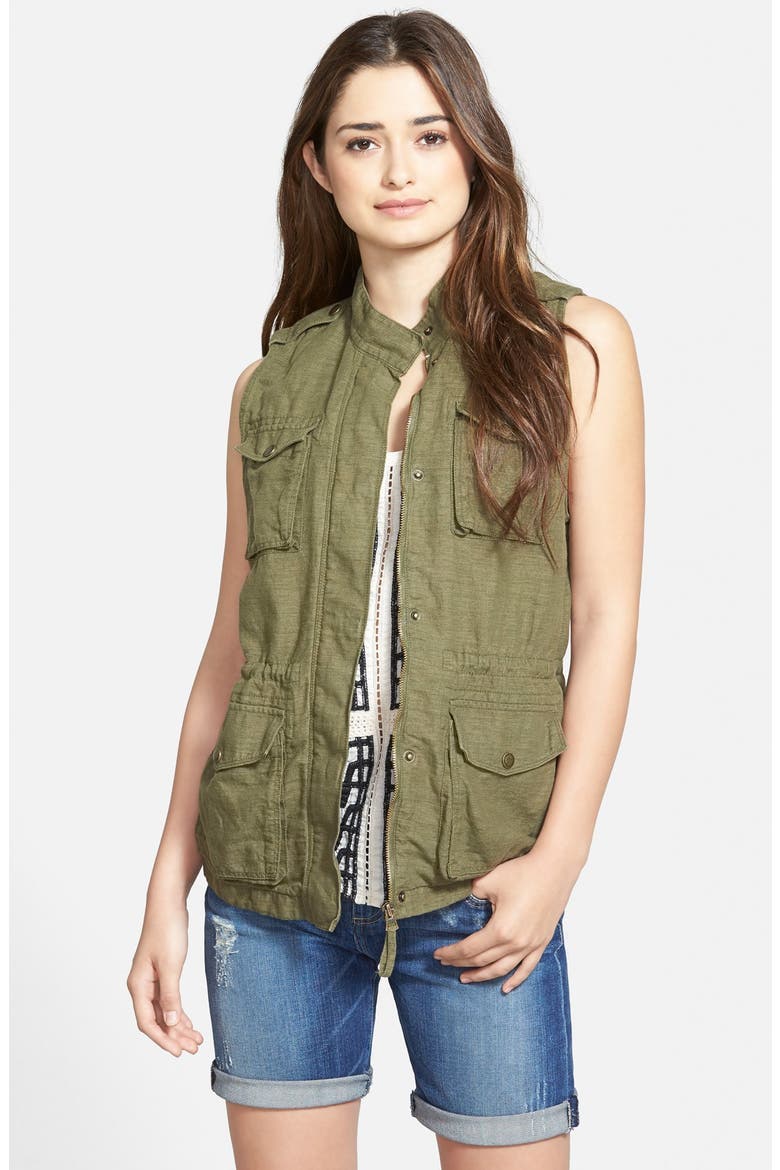 Military Vest, Main, color, LODEN GREEN