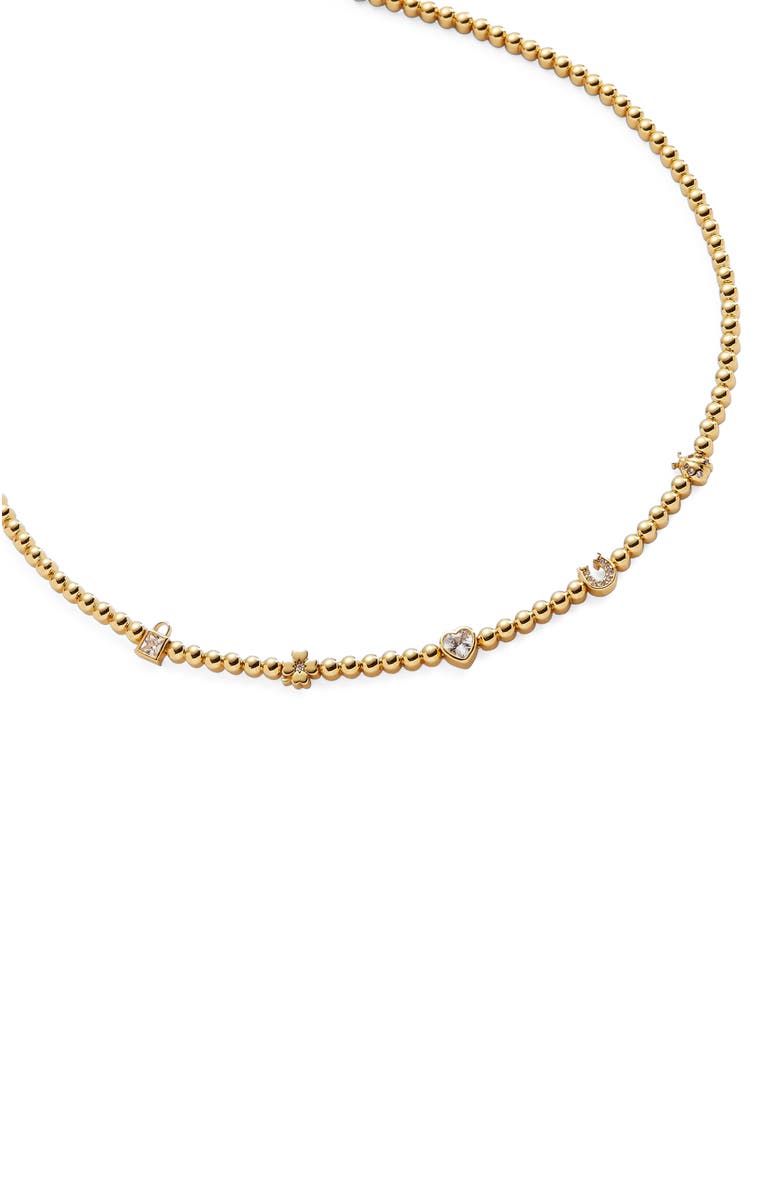 Alex and Ani Love Luck Metal Tennis Necklace, Alternate, color, Gold