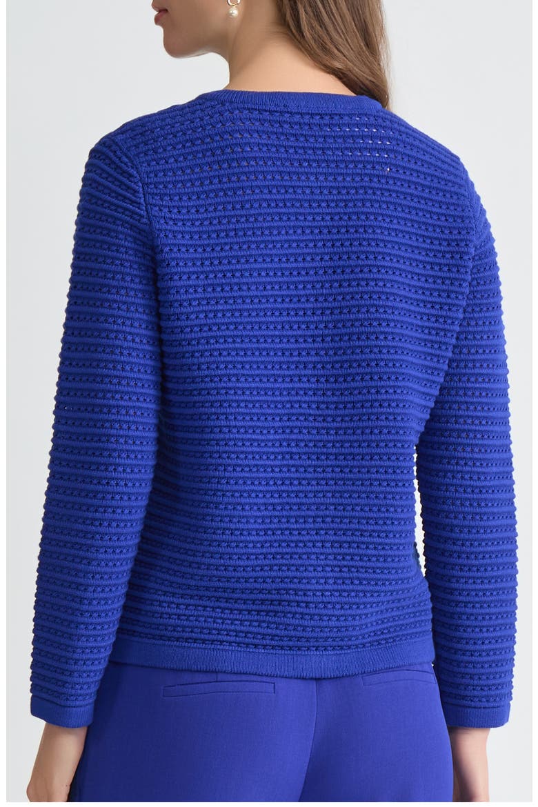 Pointelle Stitch Button-Up Cardigan, Alternate, color, ROYAL SIGNATURE