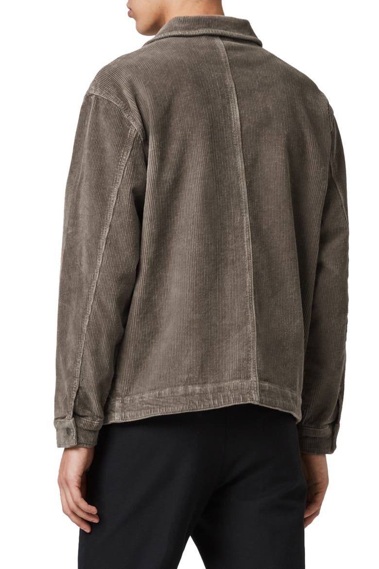 Coronet Snap-Up Corduroy Jacket, Alternate, color, PEBBLE GREY