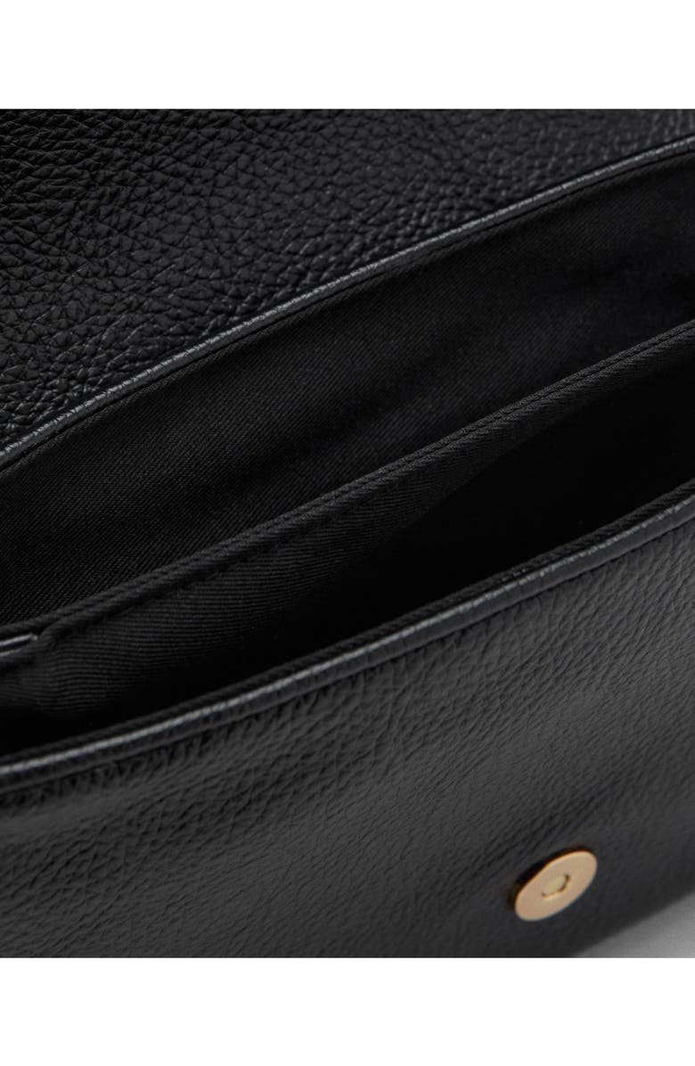 MANGO Small Faux Leather Crossbody Bag, Alternate, color, Black