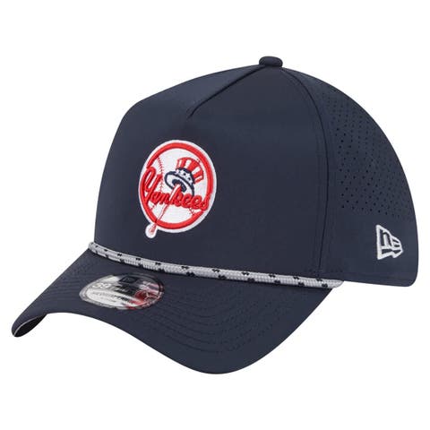 Men's New Era  Navy New York Yankees 39THIRTY A-Frame Perforated Flex Hat