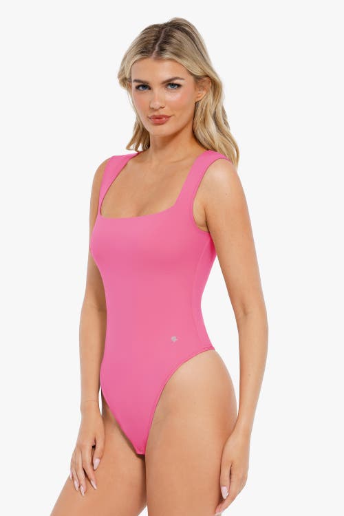 Popilush Shapewear Cloudsense Sleeveless Square Neck Bodysuit In Red