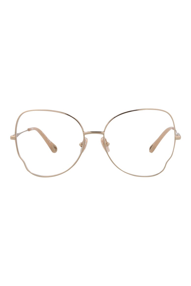 Core 56mm Cat Eye Optical Glasses, Main, color, GOLD GOLD TRANSPARENT
