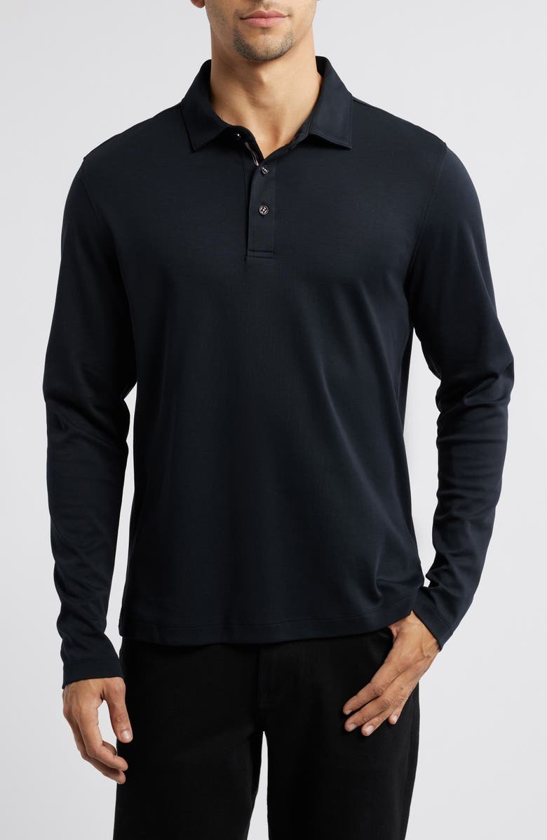 UNTUCKit Damaschino Wrinkle Free Long Sleeve Polo, Main, color, 