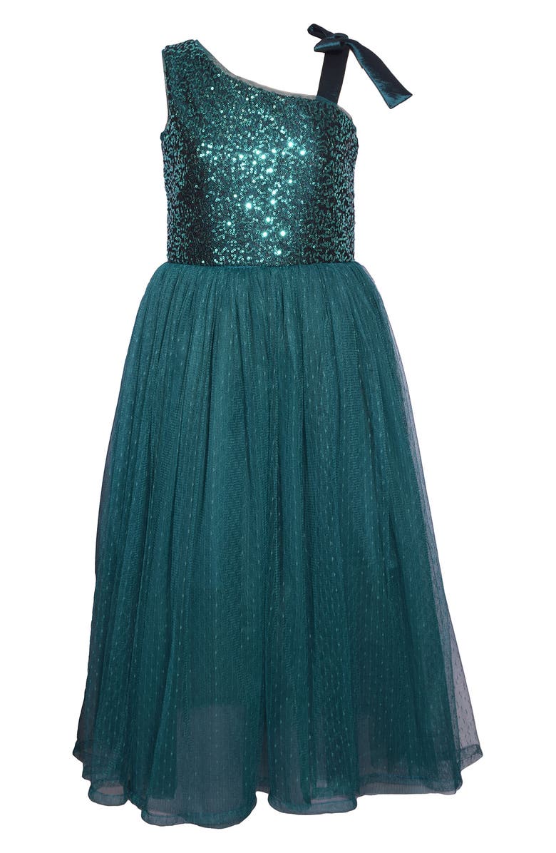 Iris & Ivy Kids' Sequin & Mesh Ballgown, Main, color,