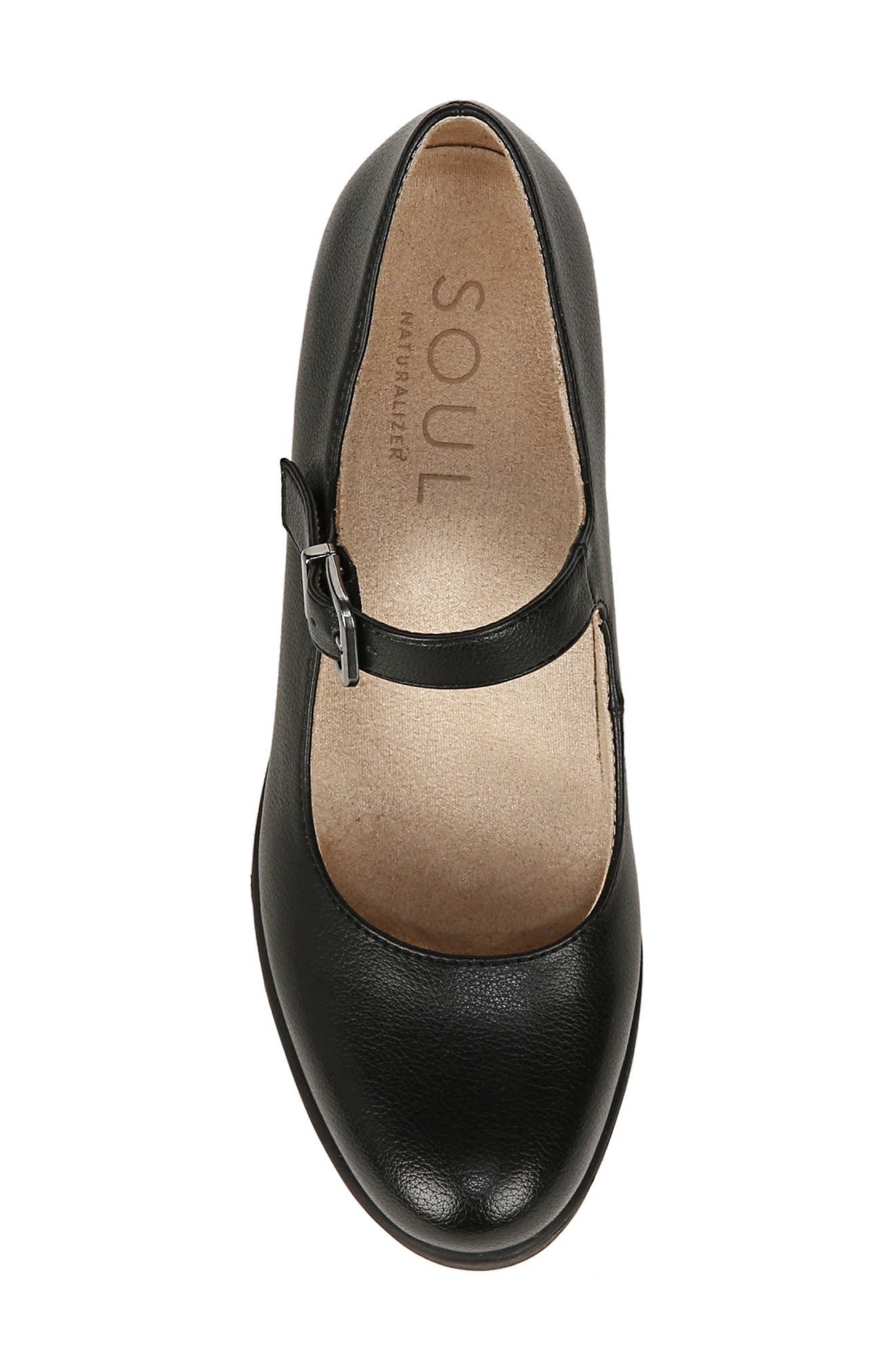 SOUL NATURALIZER Adore Mary Jane Wedge, Alternate, color, Black Synthetic