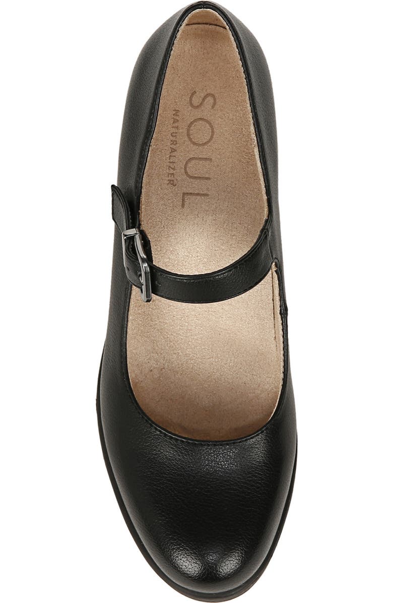 SOUL NATURALIZER Adore Mary Jane Wedge, Alternate, color, Black Synthetic