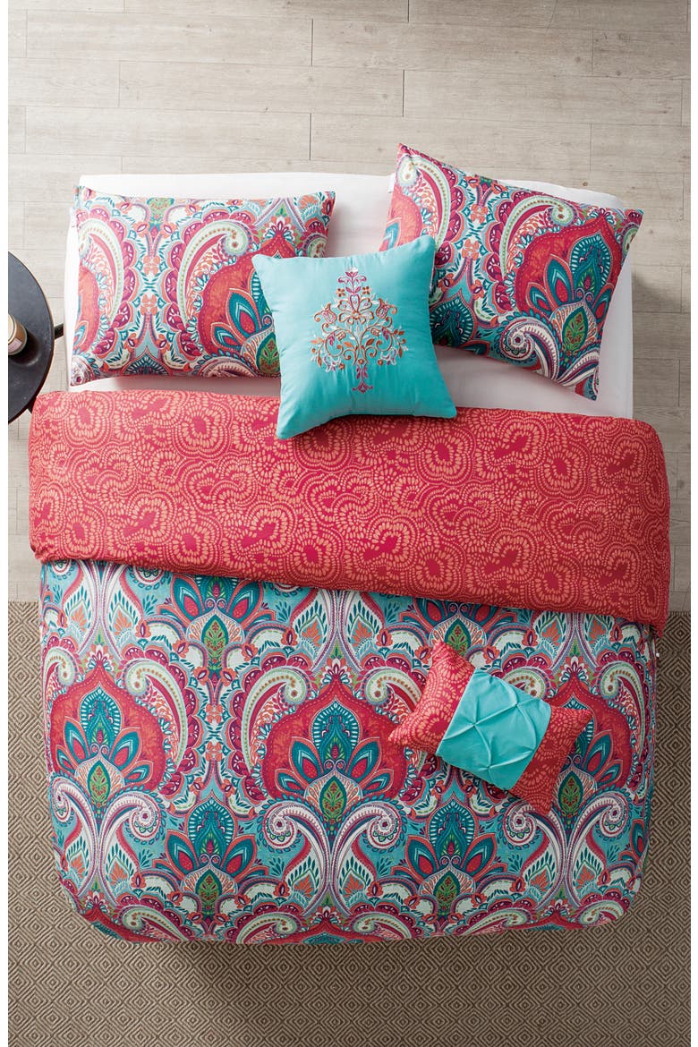Casa Re`al Reversible Damask 3-Piece Quilt Set - Full/Queen, Alternate, color, MULTI