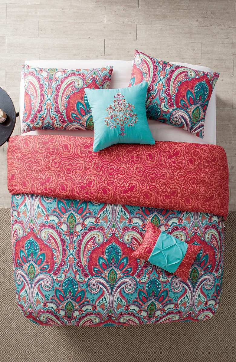 VCNY HOME Casa Re`al Reversible Damask 3-Piece Quilt Set - Full/Queen, Alternate, color, Multi