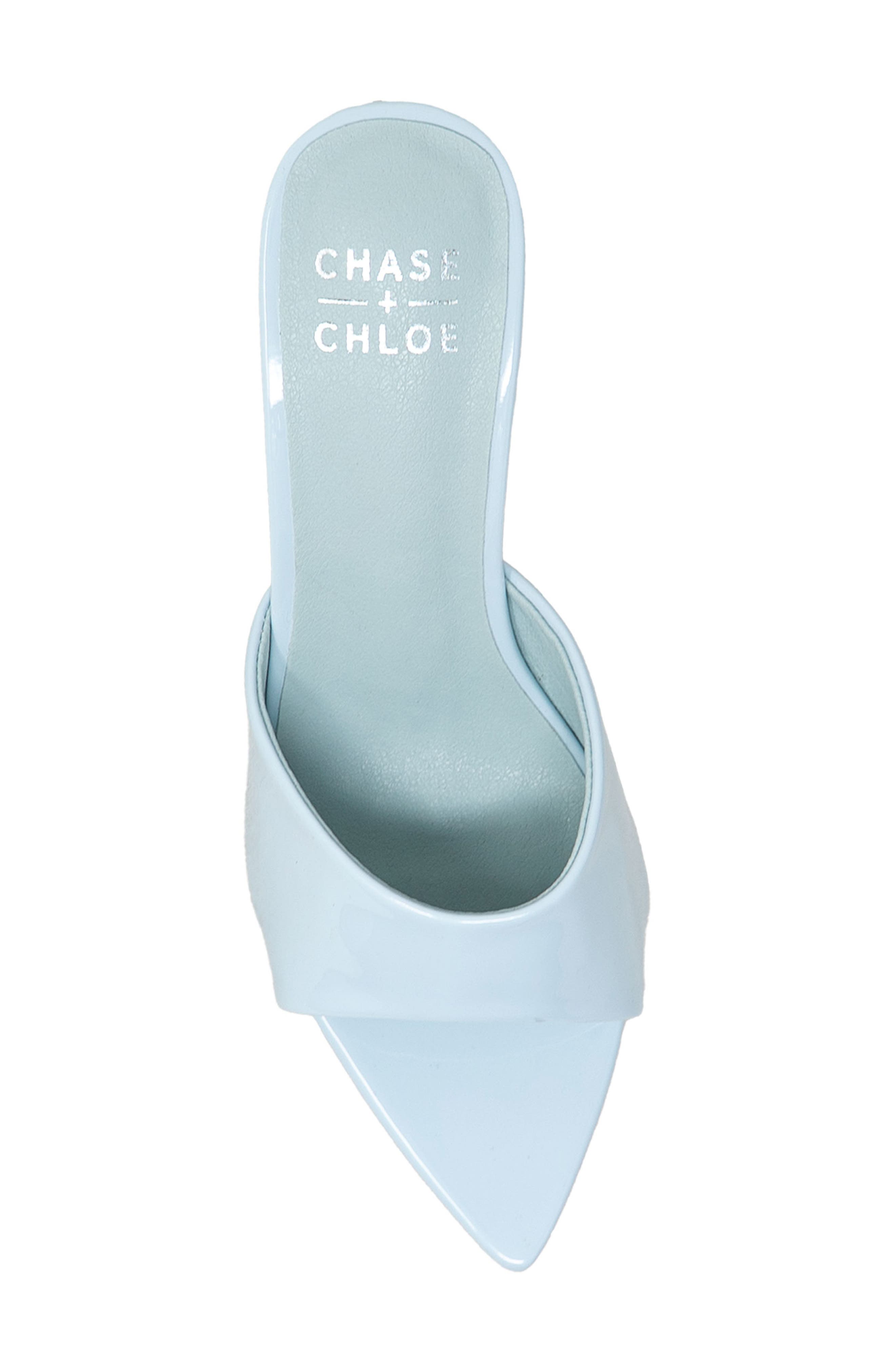 Glossy Finish Stiletto Sandal, Alternate, color, BLUE PATENT