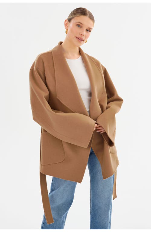 Lamarque Mekia | Double Face Wool Coat In Brown