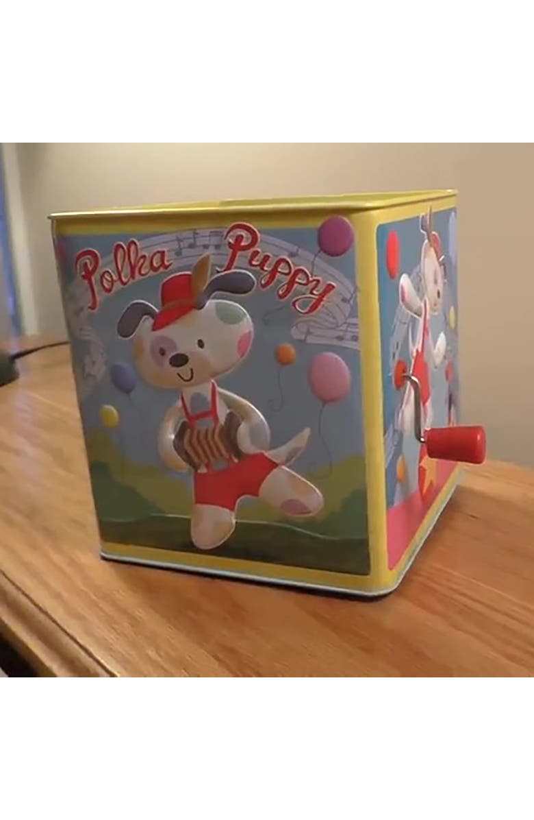 Schylling Polka Puppy Jack In Box, Alternate, color, Multicolored