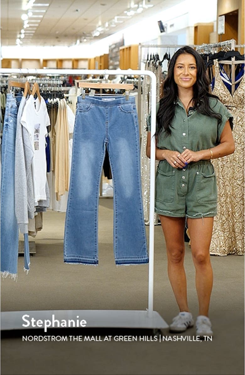 Kids' Pull-On Knit Flare Jeans, sales video thumbnail