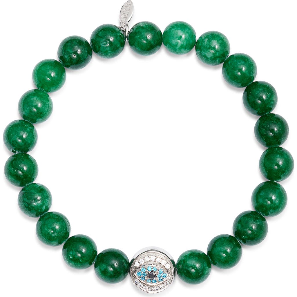 Anzie Bohème Starburst Stone Bead Bracelet In Green