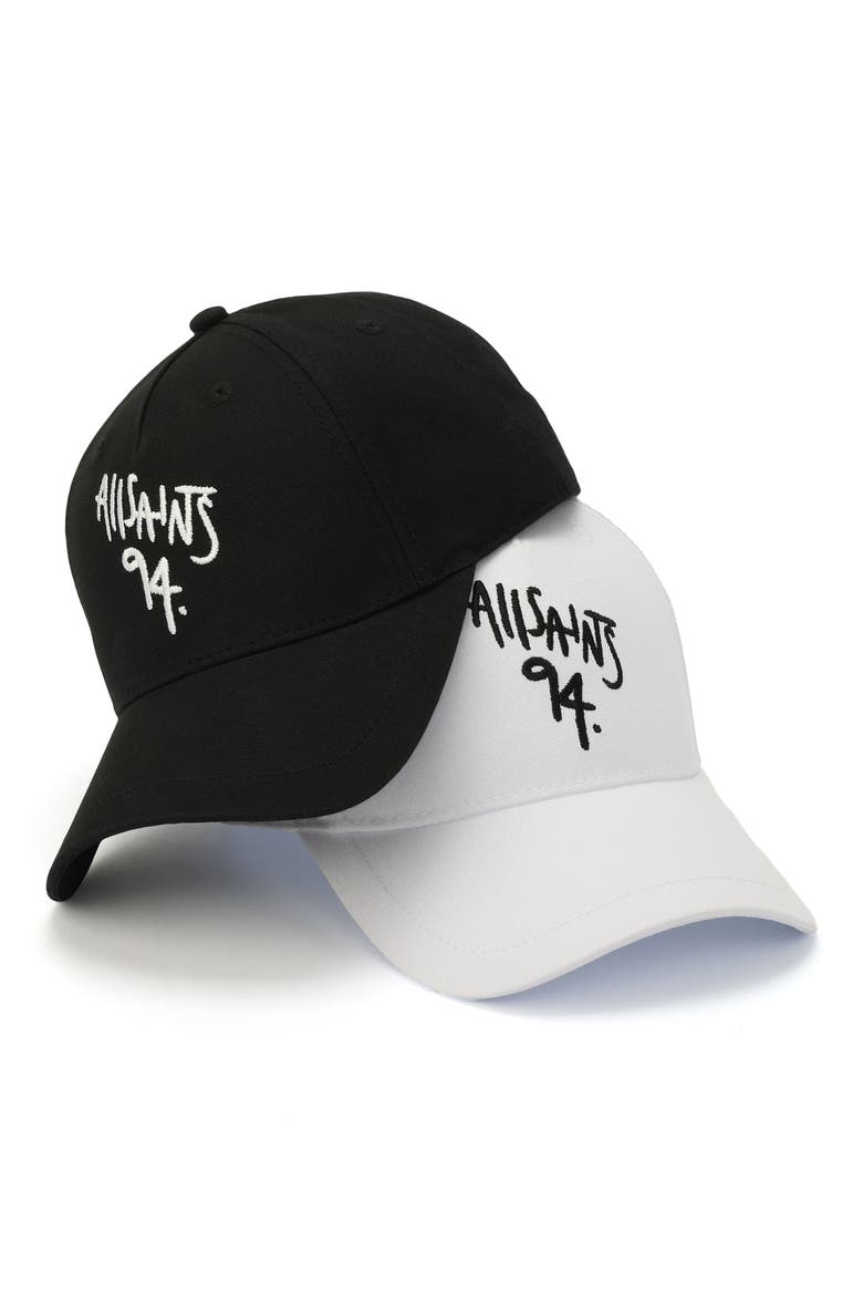 Spray Logo Embroidered Baseball Cap, Alternate, color, BLACK