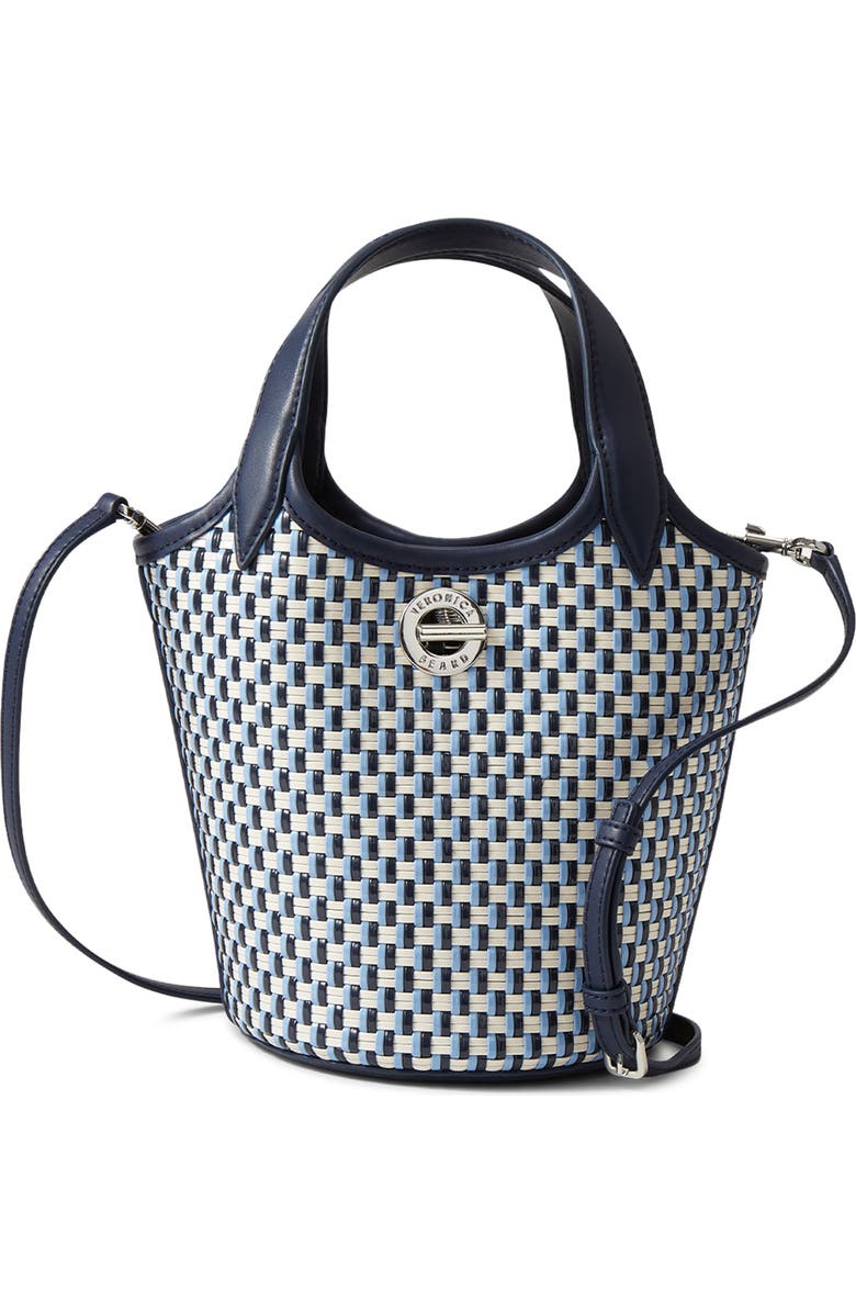 Veronica Beard Anchor Woven Bucket Crossbody Bag, Main, color, Navy Multi