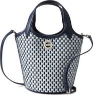 Veronica Beard Anchor Woven Bucket Crossbody Bag