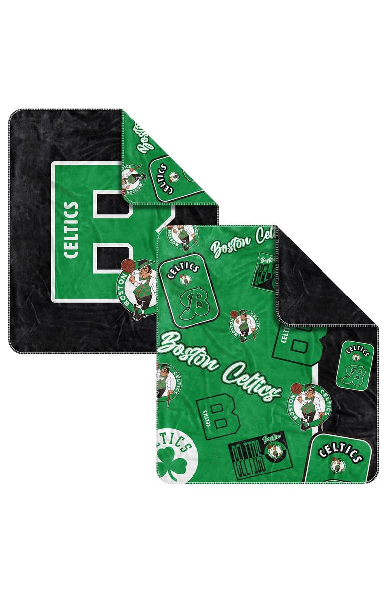 LOGO BRANDS Boston Celtics 50" x 60" Dream Weave Throw Blanket, Main, color, Kelly Green