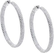 BY ADINA EDEN CZ Pavé Chunky Hoop Earring