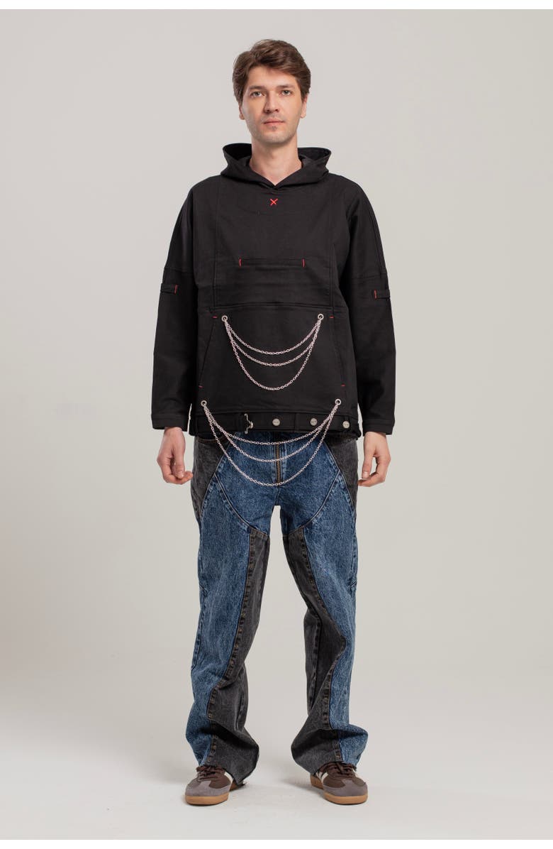 PCFG Free Heaven Chain Hoodie, Alternate, color, Black