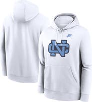Nike Men's Nike White North Carolina Tar Heels Legacy Logo Club Fleece Pullover Hoodie
