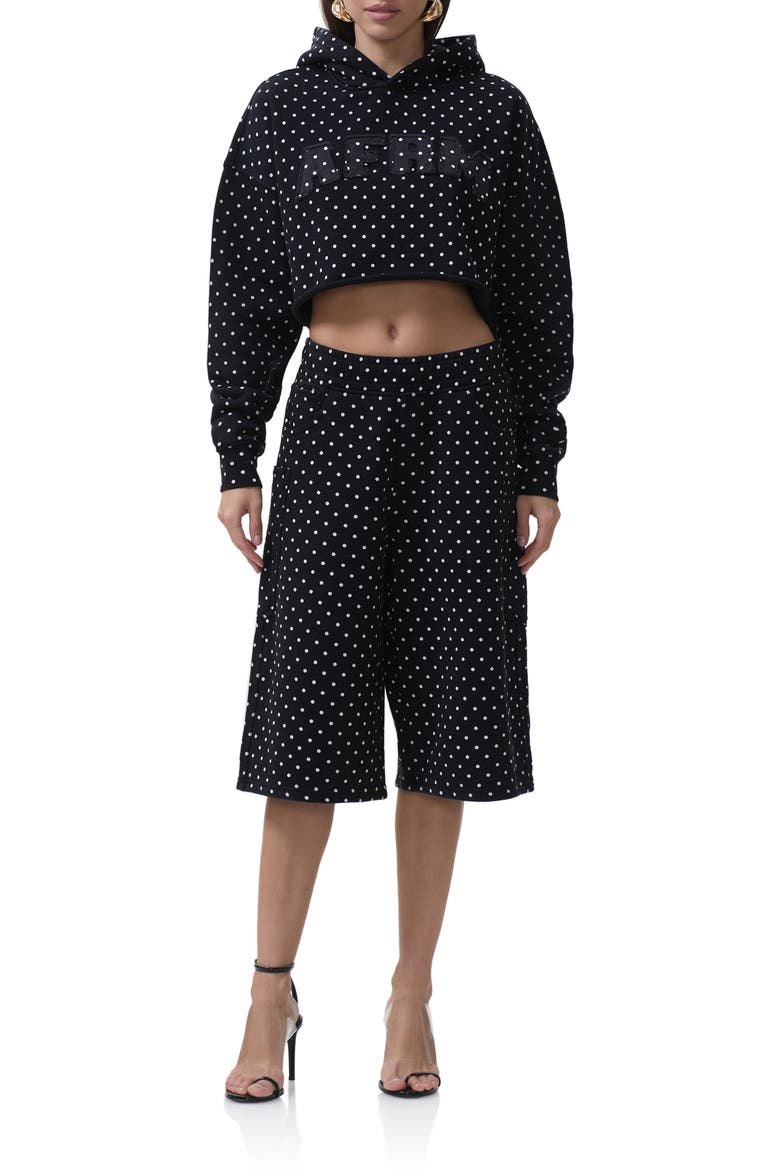 Conrad Polka Dot Bermuda Shorts, Alternate, color, NOIR MICRO DOT