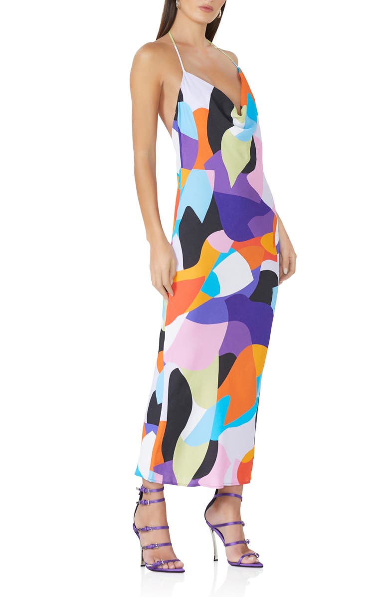 AFRM Rowland Print Halter Maxi Dress, Alternate, color,