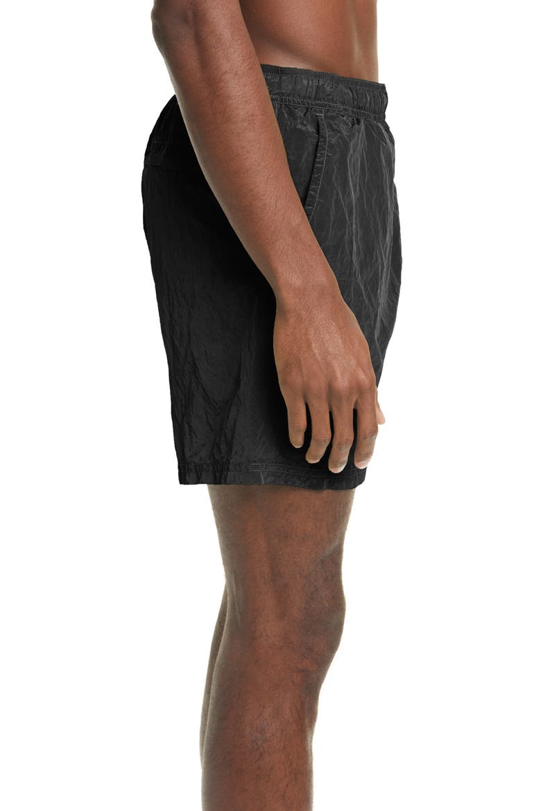 Nylon Swim Trunks, Alternate, color, BLACK